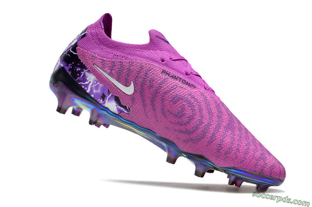 Nike Phantom GX Elite FG Low-Tops Football Boots - Purple/Black/White/Gold 4