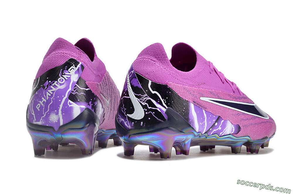 Nike Phantom GX Elite FG Low-Tops Football Boots - Purple/Black/White/Gold 6