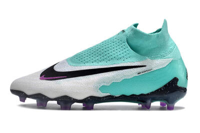 Nike Phantom GX Elite DF FG High-Tops Football Boots - White/Purple/Jade