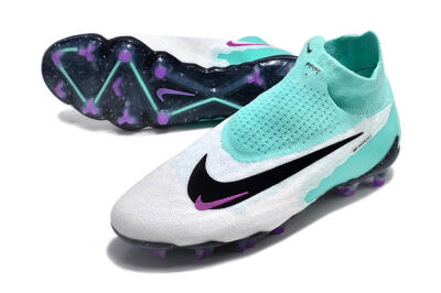 Nike Phantom GX Elite DF FG High-Tops Football Boots - White/Purple/Jade