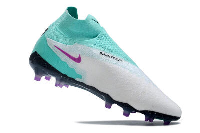 Nike Phantom GX Elite DF FG High-Tops Football Boots - White/Purple/Jade