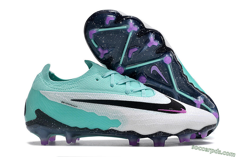Nike Phantom GX Elite FG Low-Tops Football Boots - Silver/Blue/Purple/Black 1