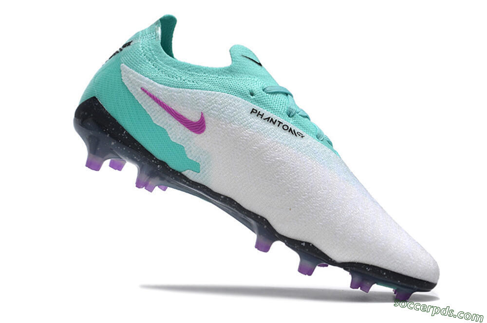 Nike Phantom GX Elite FG Low-Tops Football Boots - Silver/Blue/Purple/Black 4