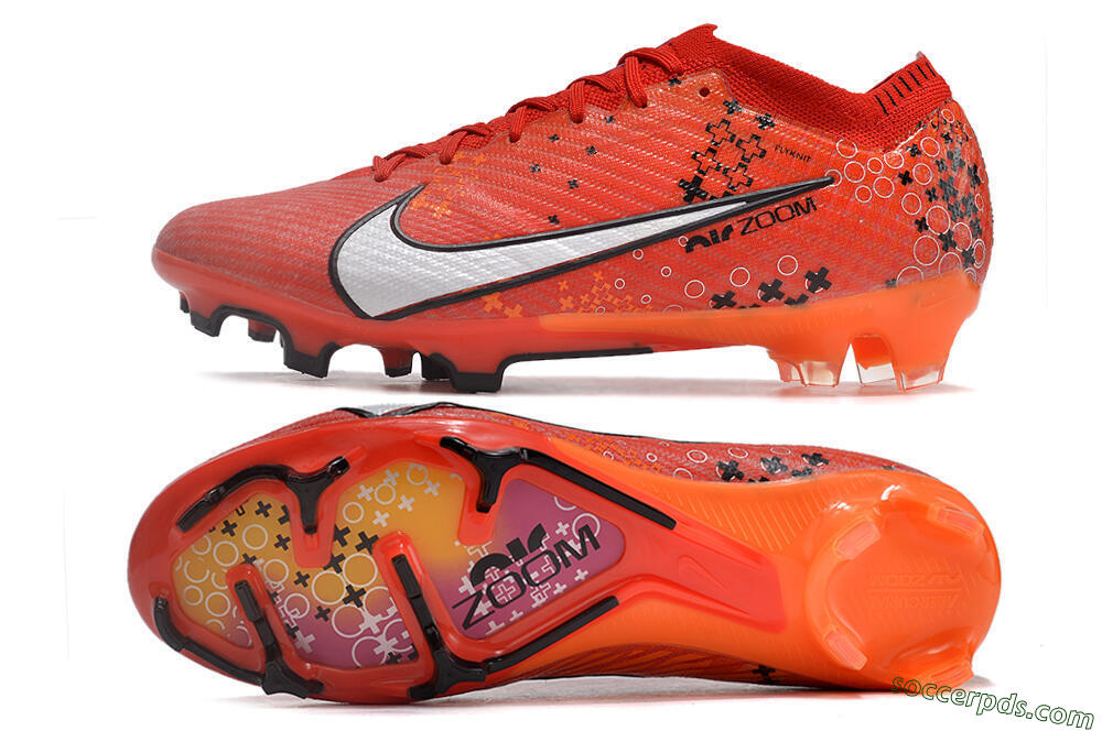 Nike AIR Zoom Mercurial Vapor 15 Elite FG Low-Tops Football Boots - Orange/White/Black 0