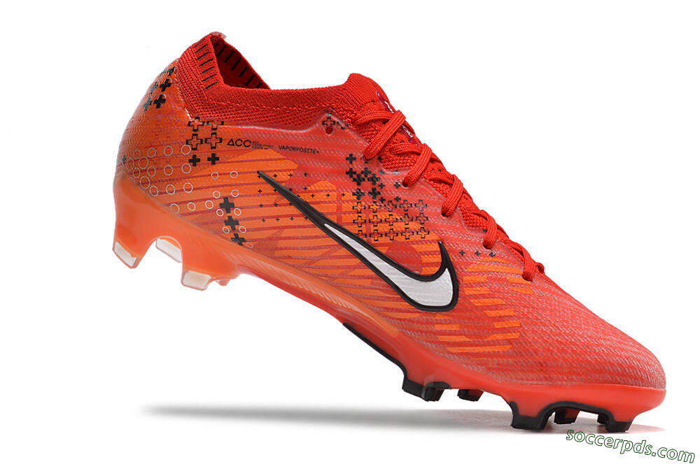 Nike AIR Zoom Mercurial Vapor 15 Elite FG Low-Tops Football Boots - Orange/White/Black 4