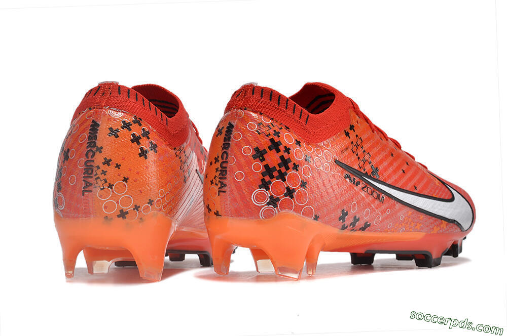Nike AIR Zoom Mercurial Vapor 15 Elite FG Low-Tops Football Boots - Orange/White/Black 6