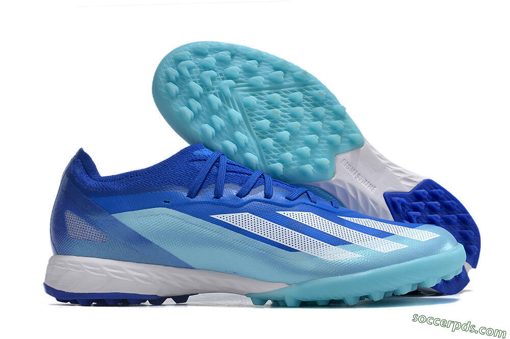 Adidas X Crazyfast.1 TF Low-Tops Football Shoes - Blue/Silver/White 1