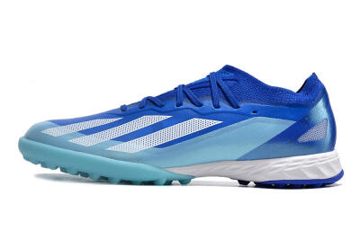 Adidas X Crazyfast.1 TF Low-Tops Football Shoes - Blue/Silver/White