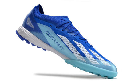 Adidas X Crazyfast.1 TF Low-Tops Football Shoes - Blue/Silver/White