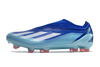 Adidas X Crazyfast.1 Laceless FG Low-Tops Football Boots - Blue/White/Jade