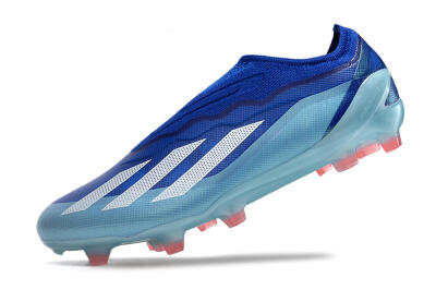 Adidas X Crazyfast.1 Laceless FG Low-Tops Football Boots - Blue/White/Jade