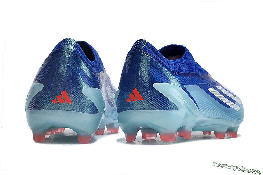 Adidas X Crazyfast.1 Laceless FG Low-Tops Football Boots - Blue/White/Jade 6
