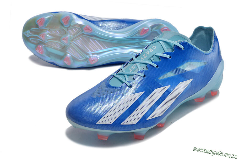 Adidas X Crazyfast+ FG Low-Tops Football Boots - Blue/White/Jade 3