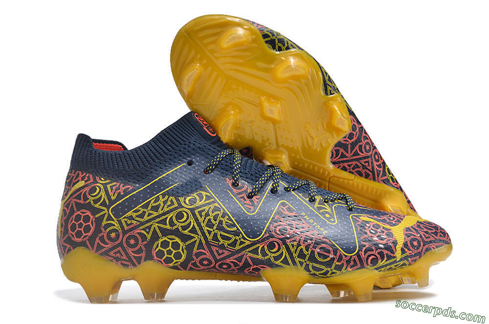 Puma Future Ultimate Limited Edition FG Low-Tops Football Boots - Blue/Yellow/Red 1