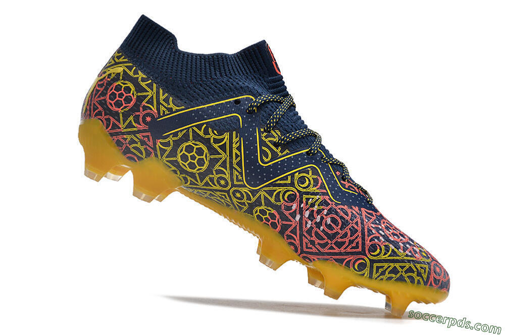 Puma Future Ultimate Limited Edition FG Low-Tops Football Boots - Blue/Yellow/Red 4
