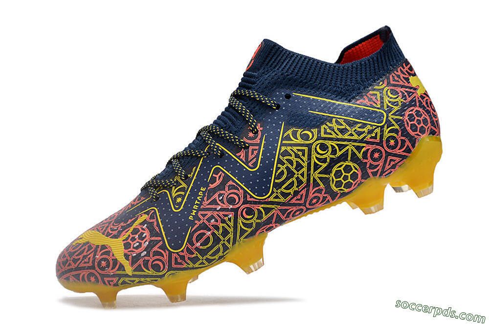 Puma Future Ultimate Limited Edition FG Low-Tops Football Boots - Blue/Yellow/Red 5