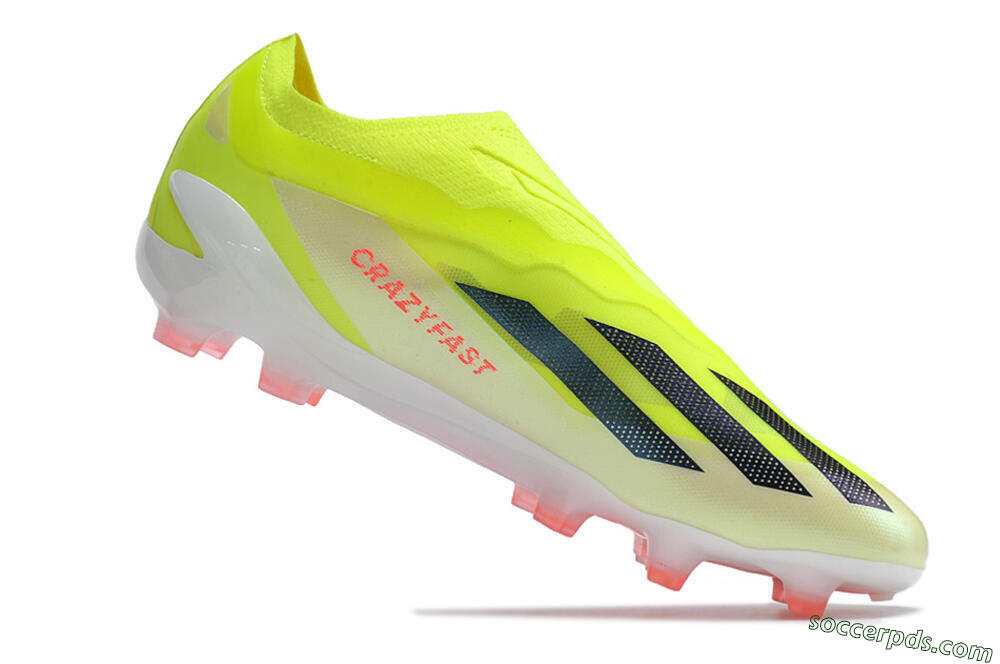 Adidas X Crazyfast+ FG Low-Tops Football Boots - Yellow/Black/Pink 4