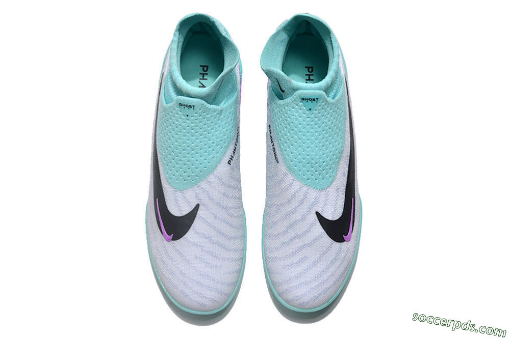 Nike Phantom GX Elite DF Link TF High-Tops Football Shoes - White/Black/Jade 4