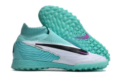 Nike Phantom GX Elite DF Link TF High-Tops Football Shoes - White/Black/Jade