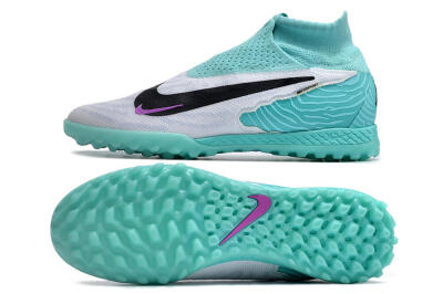 Nike Phantom GX Elite DF Link TF High-Tops Football Shoes - White/Black/Jade
