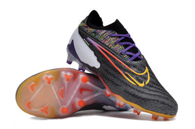 Nike Phantom GX Elite FG Low-Tops Football Boots - Black/Purple/Rainbow