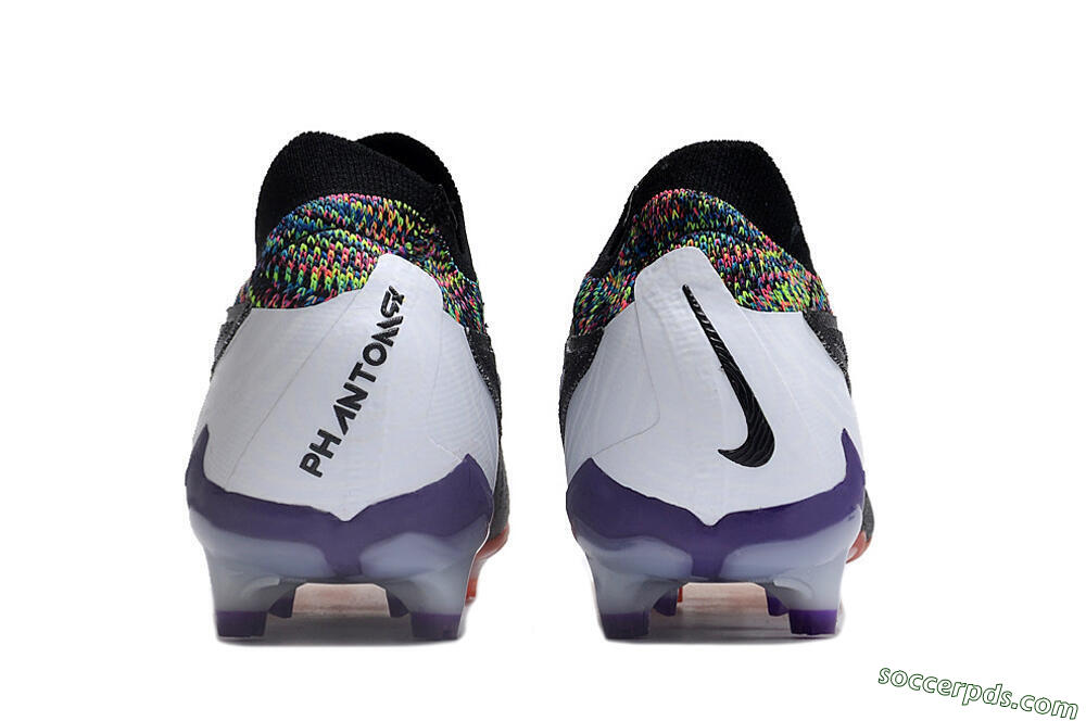 Nike Phantom GX Elite FG Low-Tops Football Boots - Black/Purple/Rainbow 5