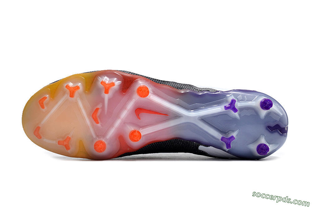 Nike Phantom GX Elite FG Low-Tops Football Boots - Black/Purple/Rainbow 6