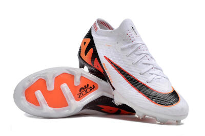 Nike Air Zoom Mercurial Vapor 15 Elite FG Low-Tops Football Boots - White/Orange/Black