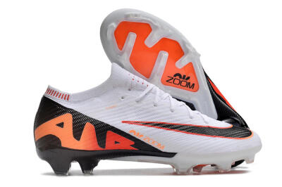 Nike Air Zoom Mercurial Vapor 15 Elite FG Low-Tops Football Boots - White/Orange/Black