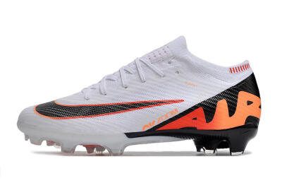 Nike Air Zoom Mercurial Vapor 15 Elite FG Low-Tops Football Boots - White/Orange/Black