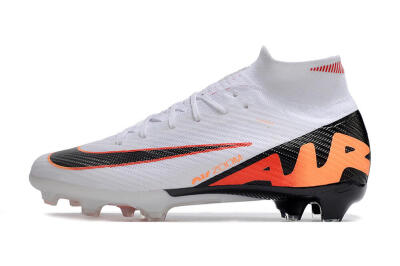 Nike Air Zoom Mercurial Superfly 9 Elite FG High-Tops Football Boots - White/Orange/Black