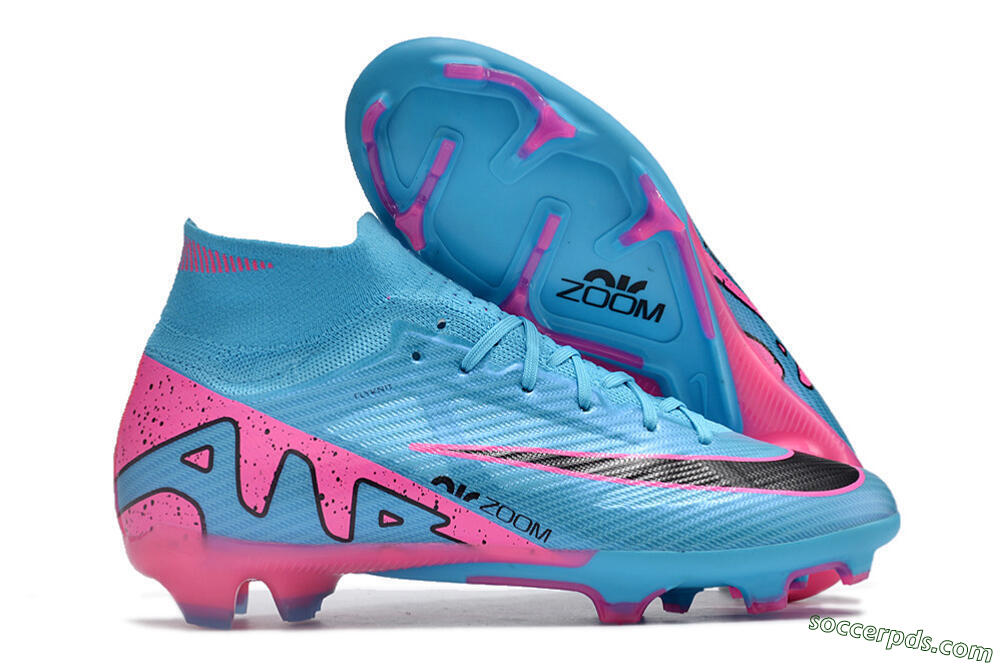 Nike Air Zoom Mercurial Superfly 9 Elite FG High-Tops Football Boots - Blue/Pink/Black 1