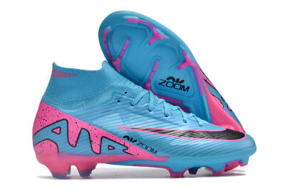 Nike Air Zoom Mercurial Superfly 9 Elite FG High-Tops Football Boots - Blue/Pink/Black