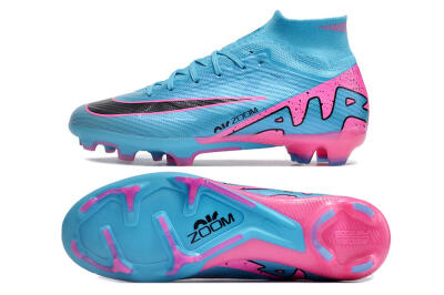 Nike Air Zoom Mercurial Superfly 9 Elite FG High-Tops Football Boots - Blue/Pink/Black