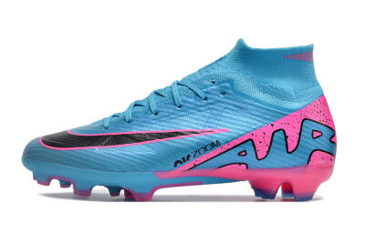 Nike Air Zoom Mercurial Superfly 9 Elite FG High-Tops Football Boots - Blue/Pink/Black