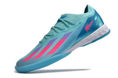 Adidas X Crazyfast.1 IC Low-Tops Football Shoes - Jade/Pink/Purple