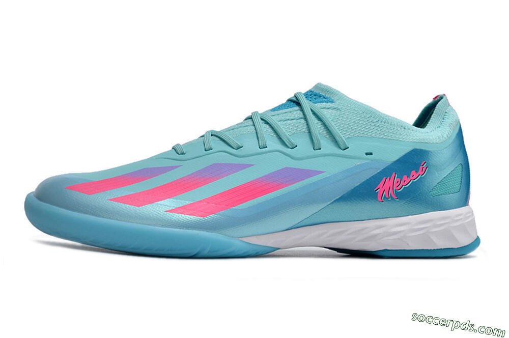Adidas X Crazyfast.1 IC Low-Tops Football Shoes - Jade/Pink/Purple 2