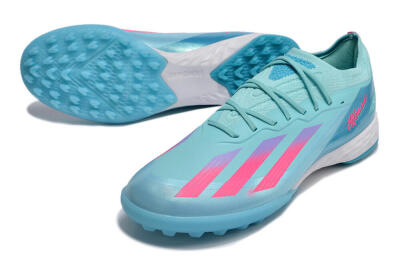 Adidas X Crazyfast.1 TF Low-Tops Football Shoes - Jade/Pink/Purple