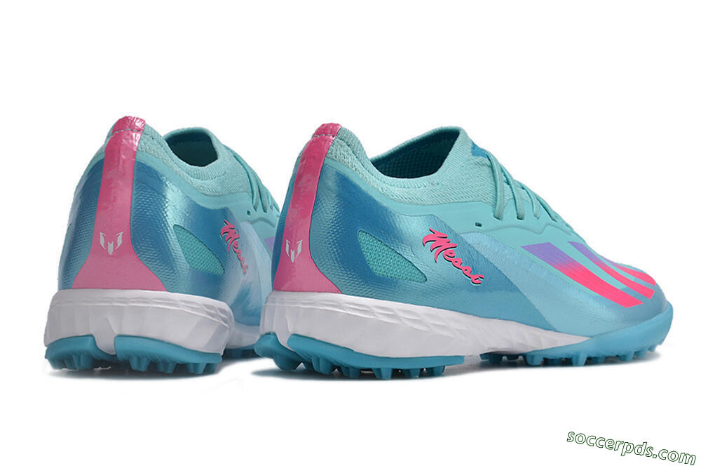Adidas X Crazyfast.1 TF Low-Tops Football Shoes - Jade/Pink/Purple 4