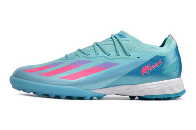 Adidas X Crazyfast.1 TF Low-Tops Football Shoes - Jade/Pink/Purple