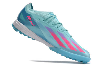 Adidas X Crazyfast.1 TF Low-Tops Football Shoes - Jade/Pink/Purple