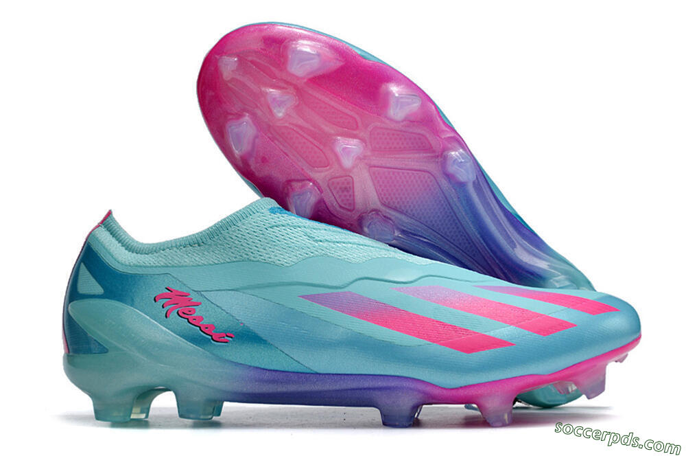 Adidas X Crazyfast+ FG Low-Tops Football Boots - Flash Aqua/Lucid Pink/Lucid Cyan 1