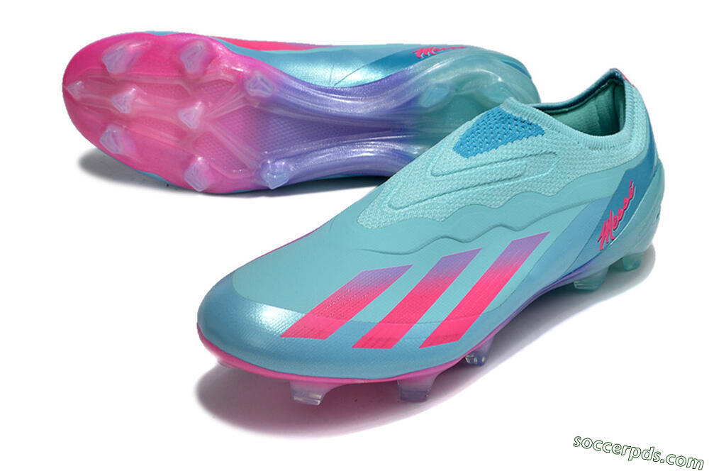 Adidas X Crazyfast+ FG Low-Tops Football Boots - Flash Aqua/Lucid Pink/Lucid Cyan 3