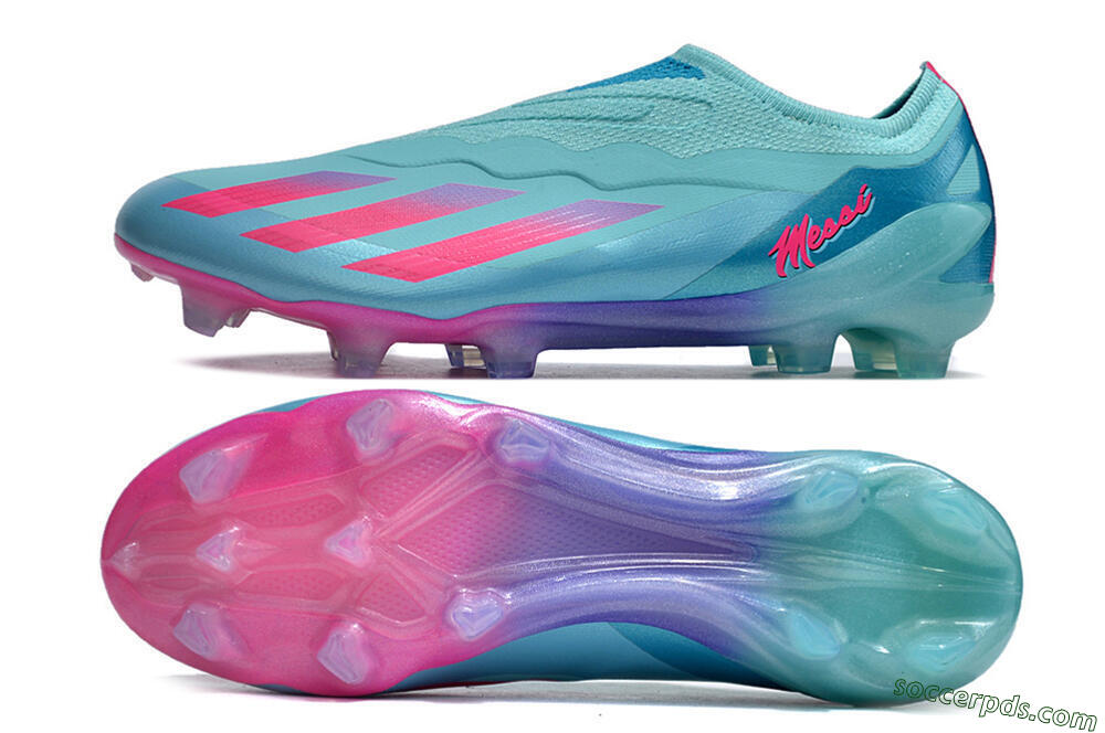 Adidas X Crazyfast+ FG Low-Tops Football Boots - Flash Aqua/Lucid Pink/Lucid Cyan 0