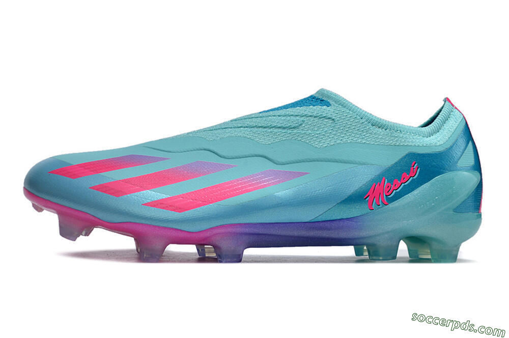 Adidas X Crazyfast+ FG Low-Tops Football Boots - Flash Aqua/Lucid Pink/Lucid Cyan 2