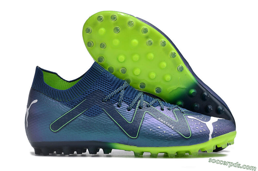 Puma Future Ultimate MG Low-Tops Football Boots - Blue/Green 1