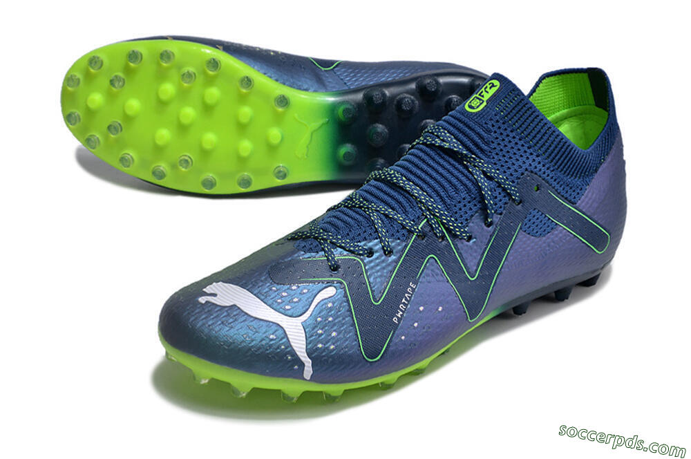 Puma Future Ultimate MG Low-Tops Football Boots - Blue/Green 3