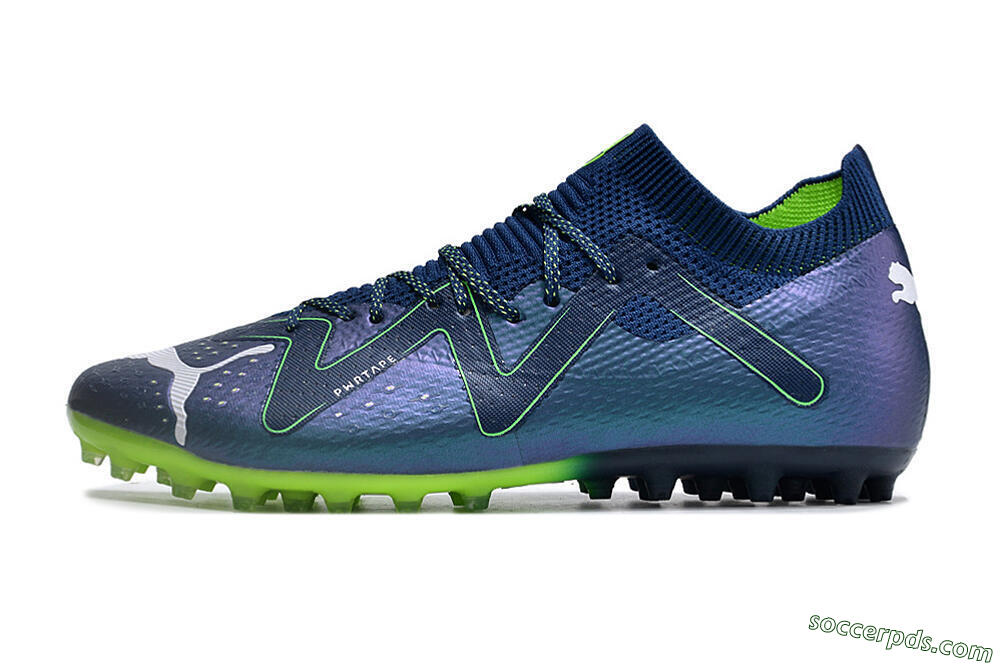 Puma Future Ultimate MG Low-Tops Football Boots - Blue/Green 2