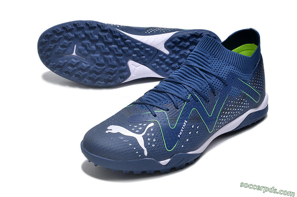 Puma Future X Powercat Tokyo Match TF Low-Tops Football Shoes - Blue/White 2