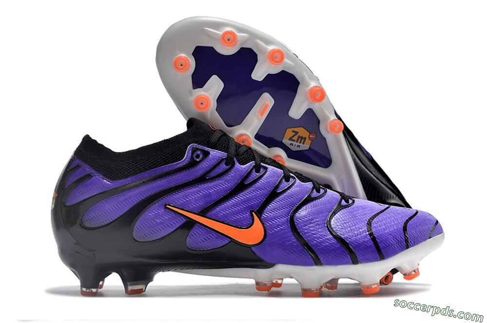 Nike Air Zoom Mercurial Vapor 15 Elite AG Low-Tops Football Boots - Purple/Black/Orange 1